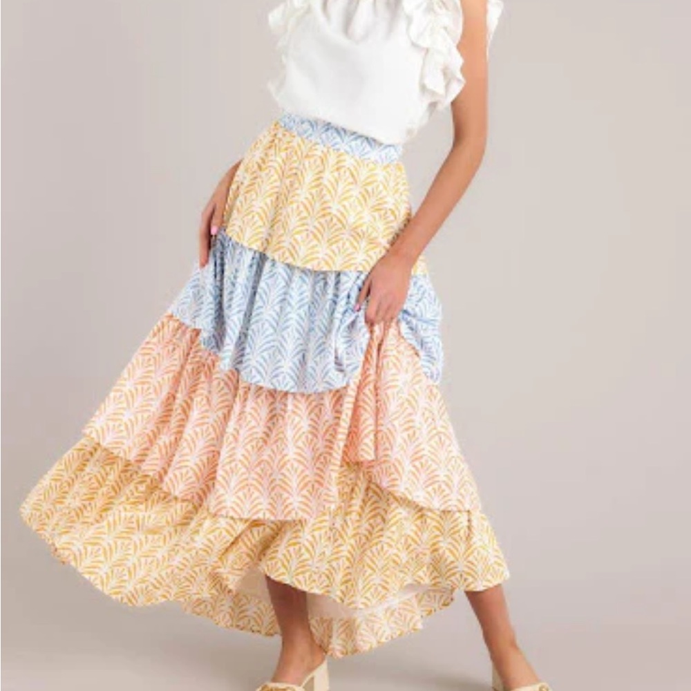 Red Dress Boutique Multicolor High Low Skirt